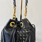 Black bucket purse