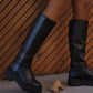 Boot double spreding black