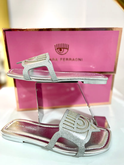 Silver eyeside sandal