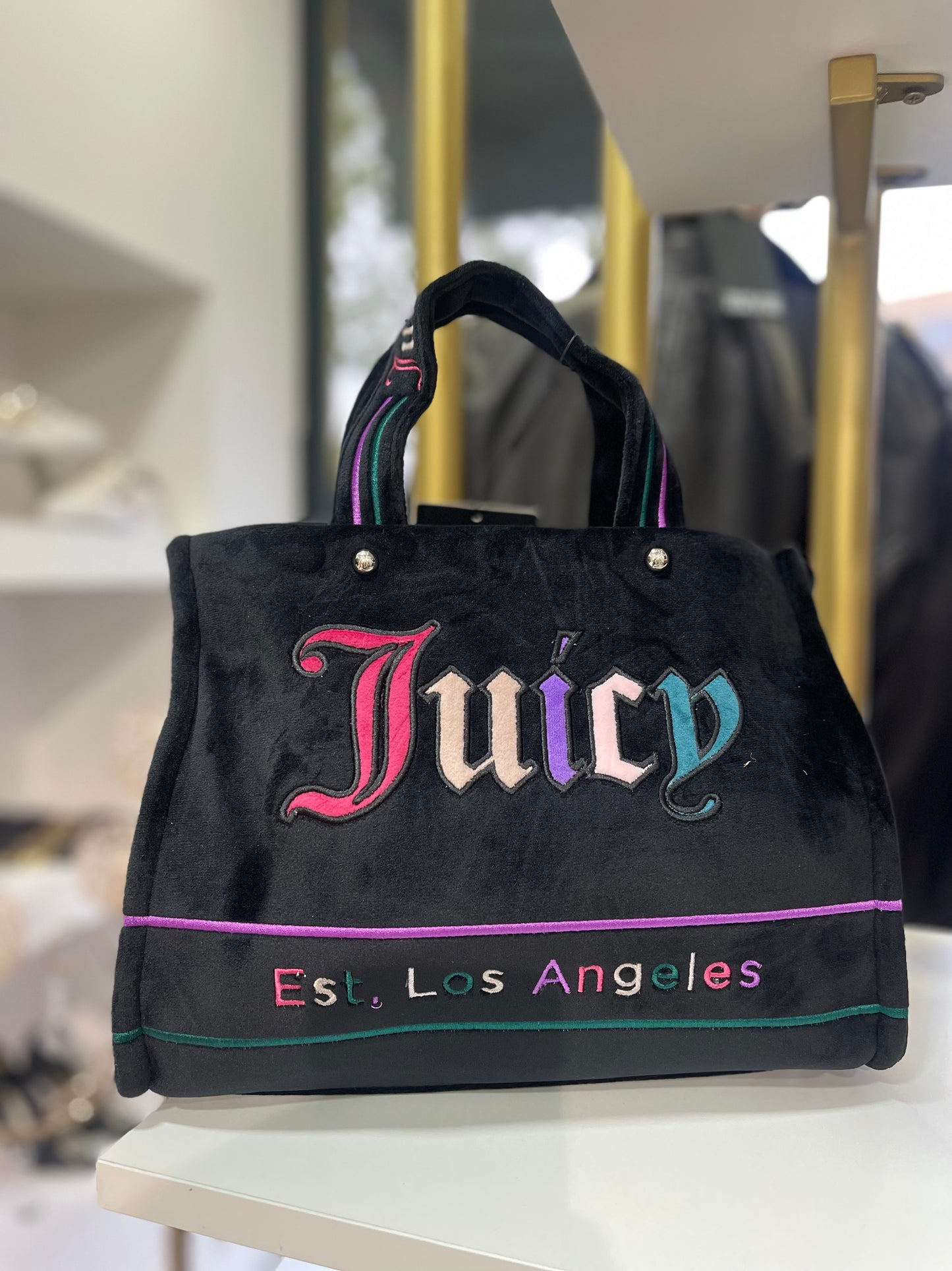 Multicolor bag velvet