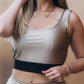 Gold crop top