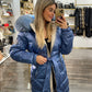 Blue padded jacket