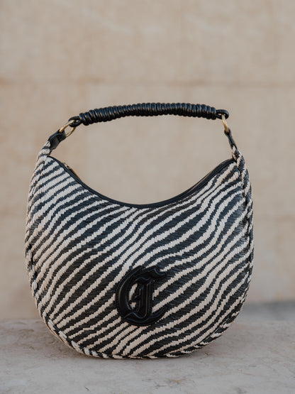 Zebra straw bag