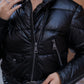 Baroque buckle puffer jacket