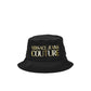 Bucket hat gold lettering