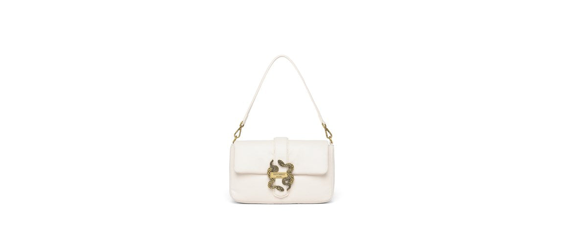 White shoulder bag snake