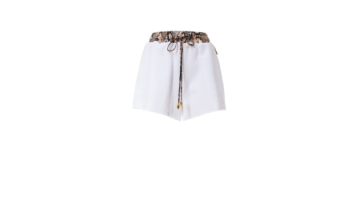 Snake white shorts