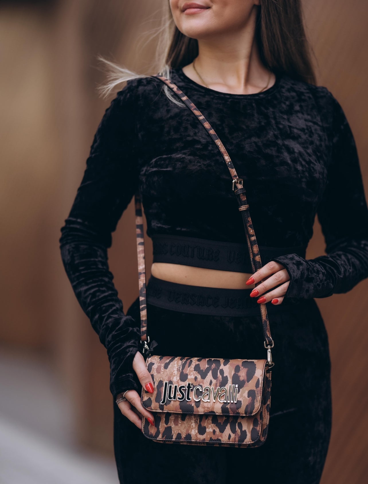 Leopard print purse