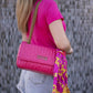 Pink padded purse