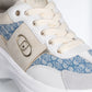 Suede monogram sneakers