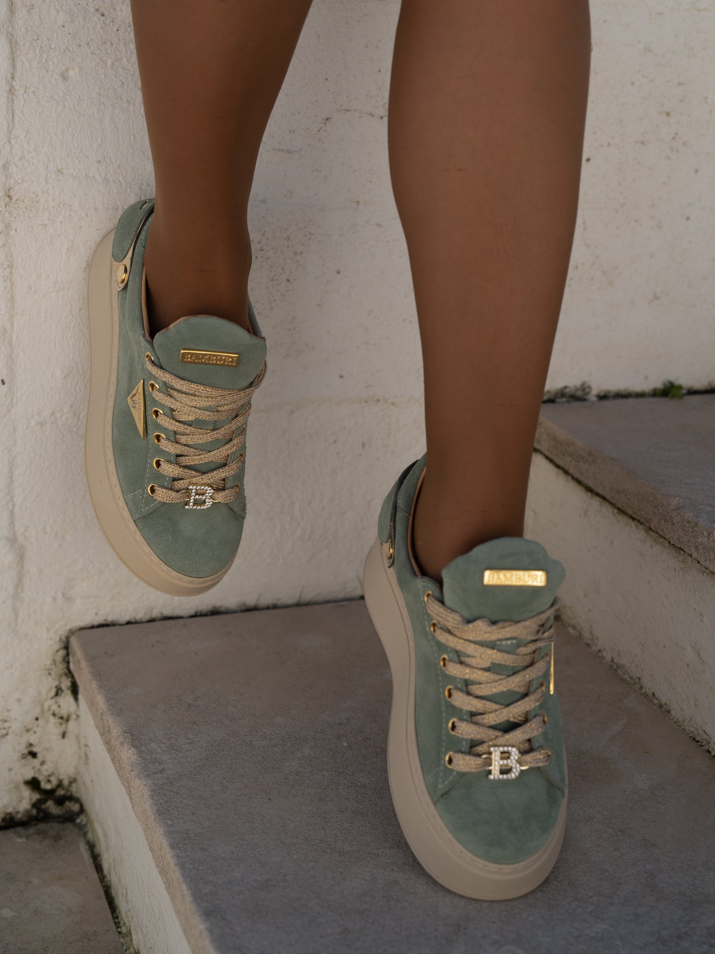 Green sneaker