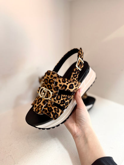 Animal print sandal