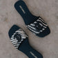 Zebra low sandal