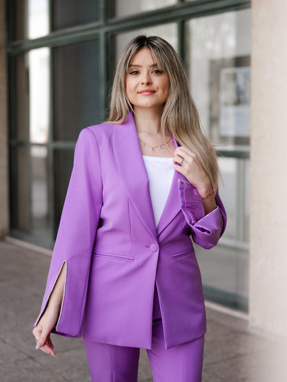 Diamond slit blazer