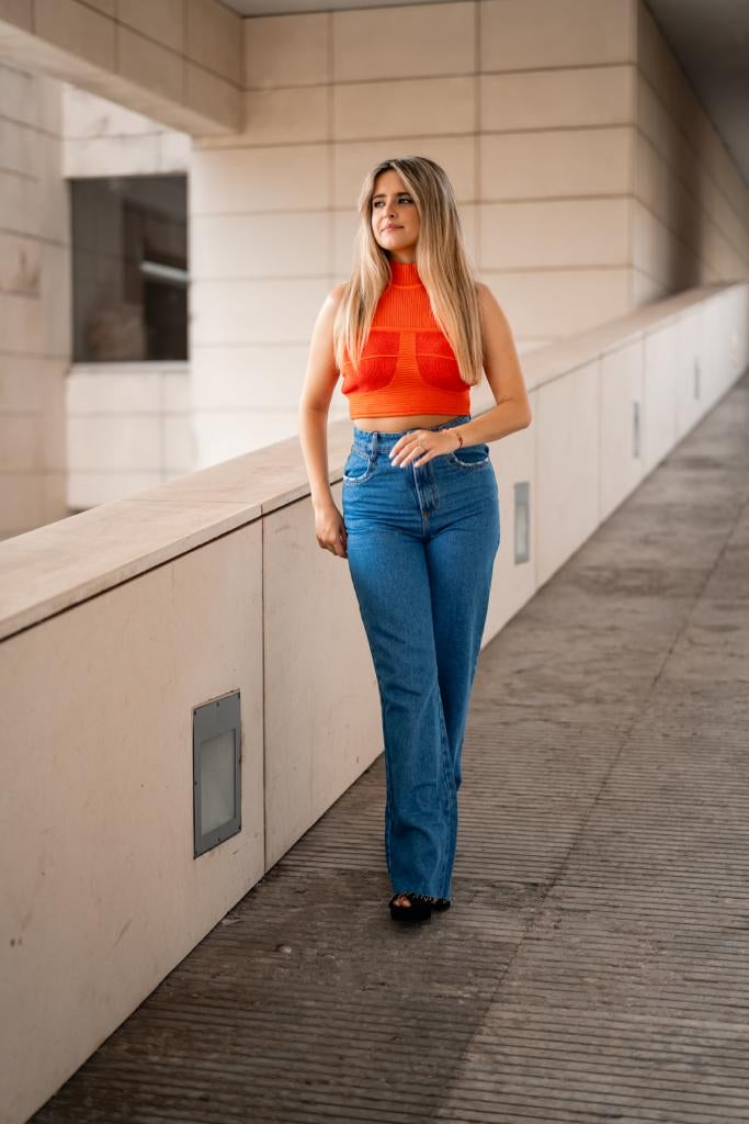 Calça Jeans Wide Leg Lisa Azul