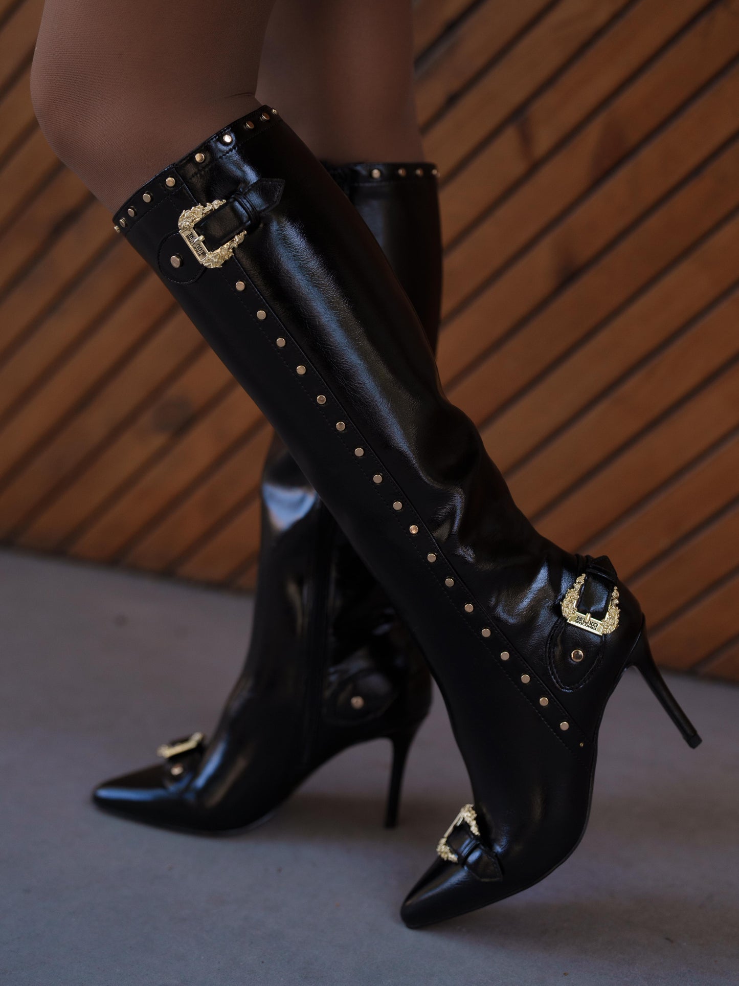 Baroque-buckle 100mm boots