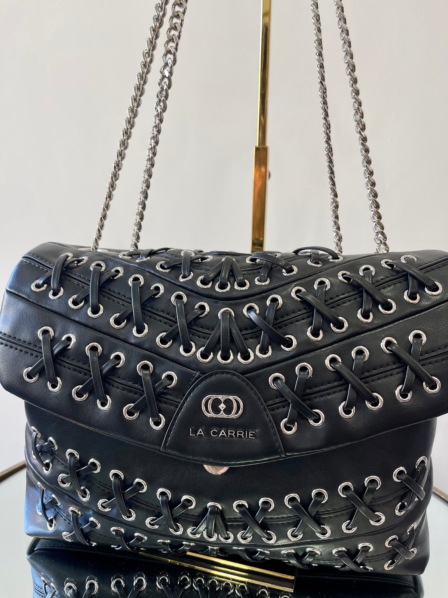 Black bag with silver details