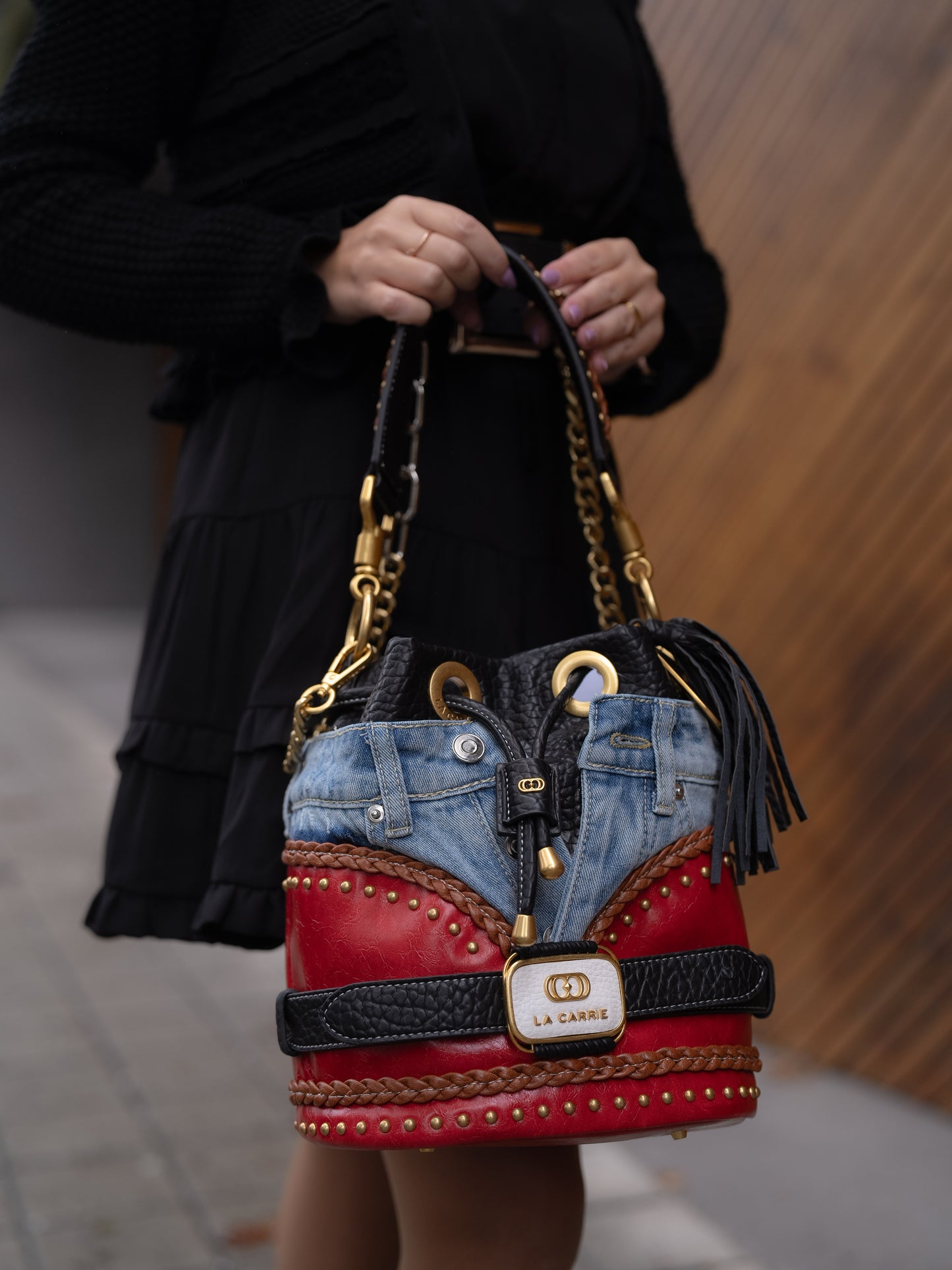 Jean bucket purse