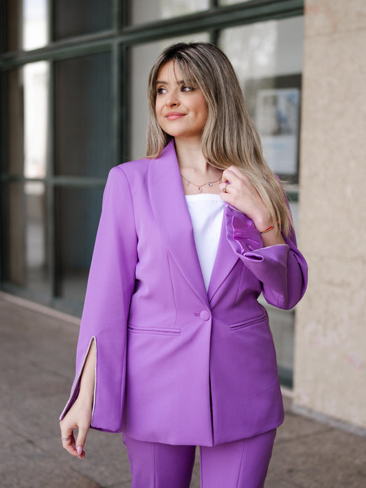 Diamond slit blazer