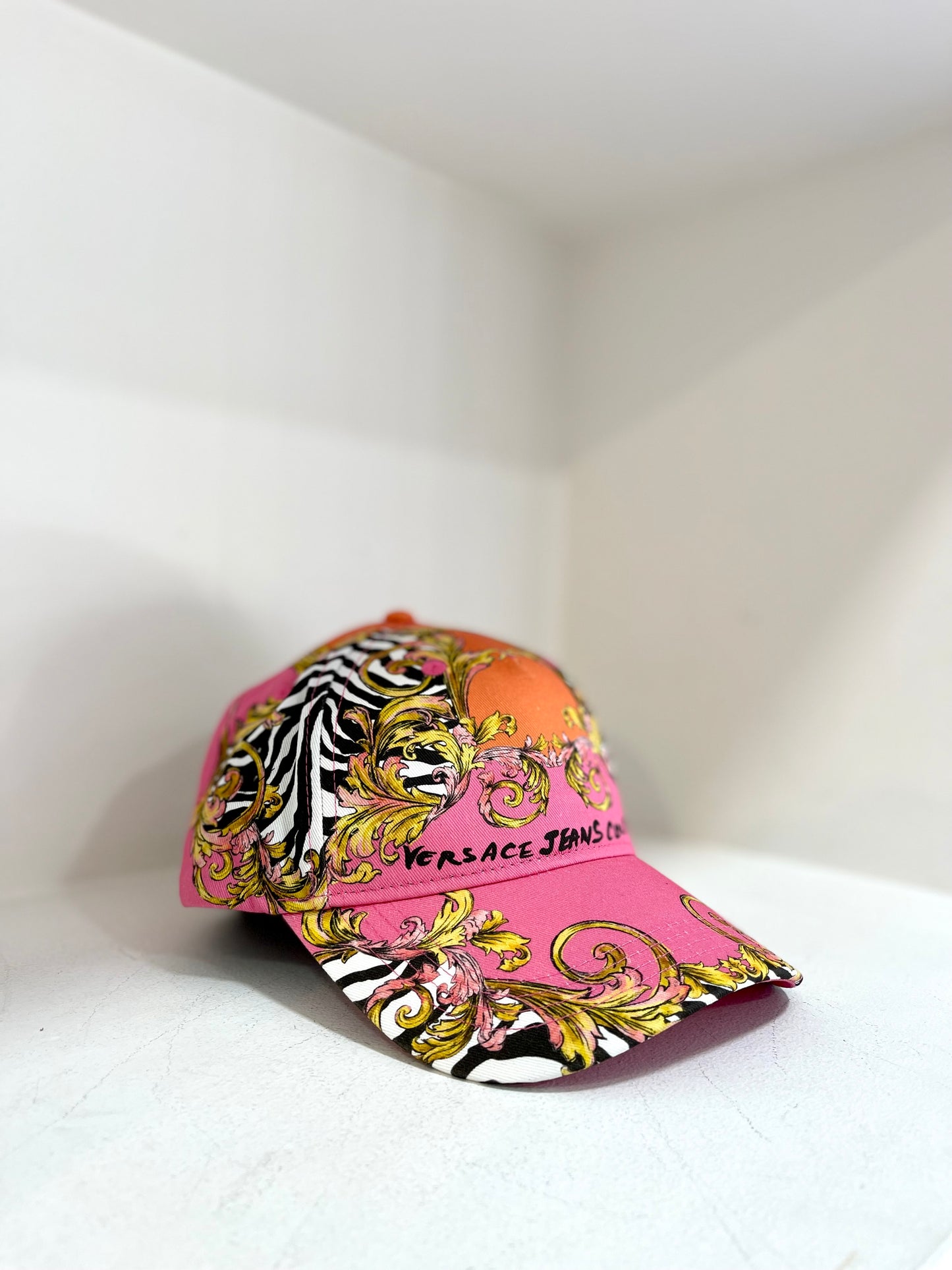 Zebra print baseball cap