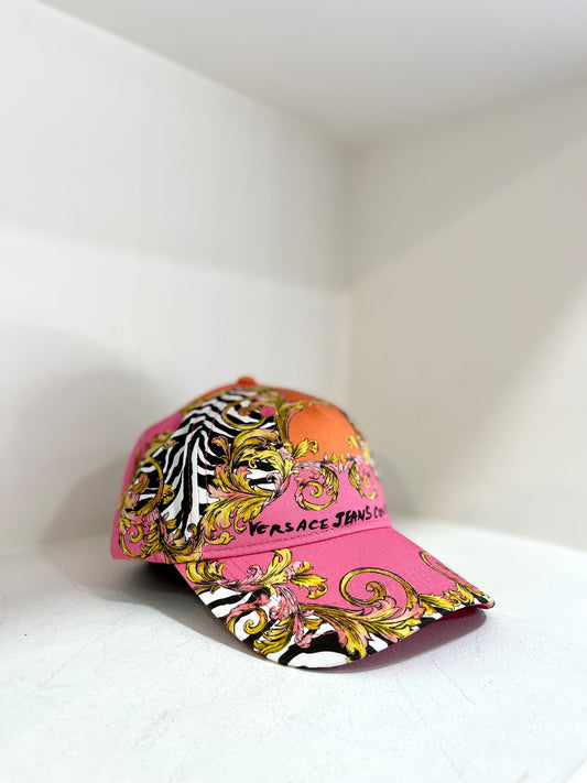 Zebra print baseball cap