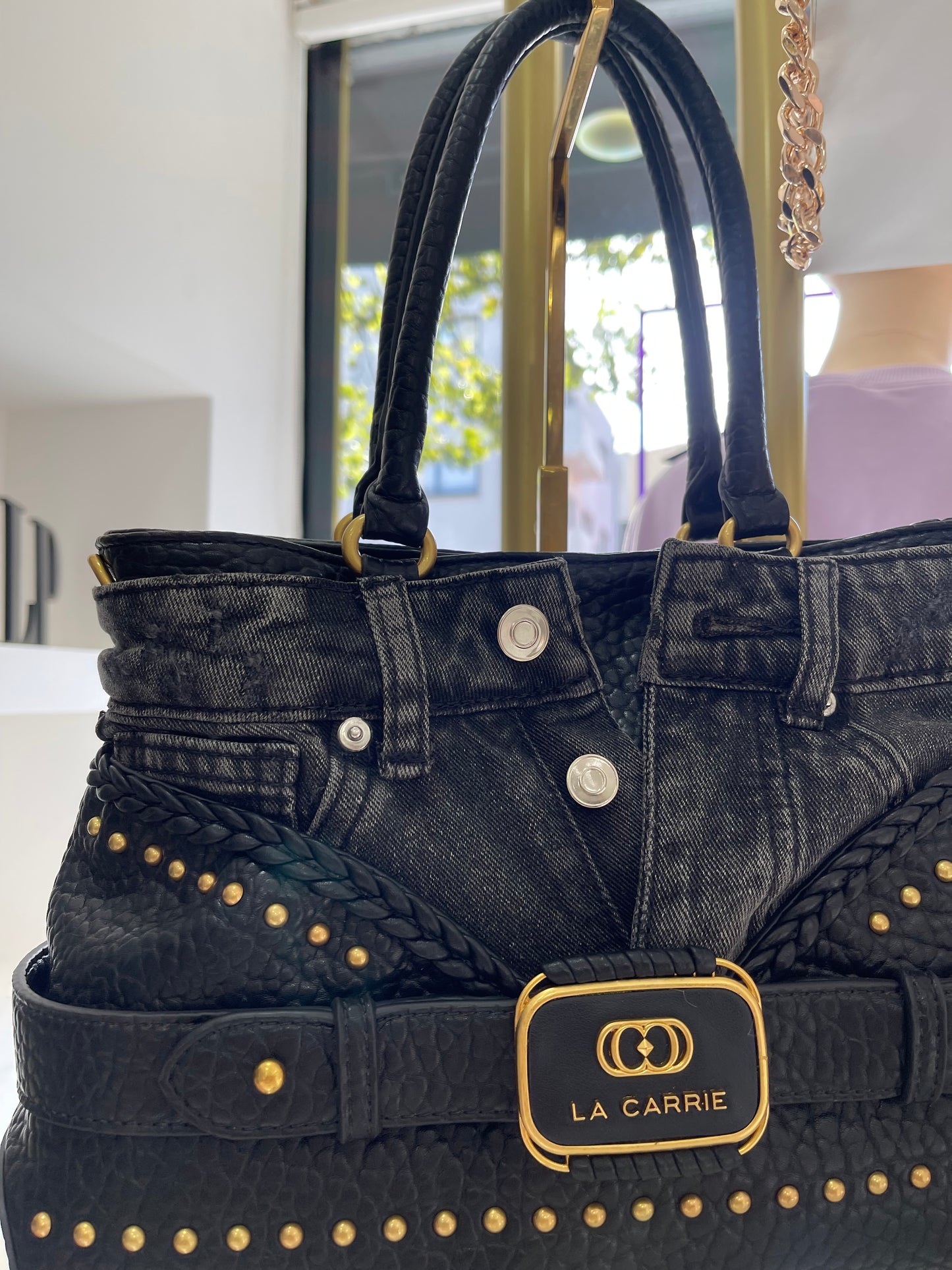 Black jeans bag