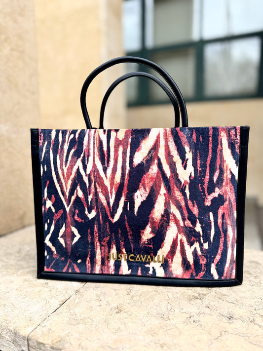 Zebra print shopping bag