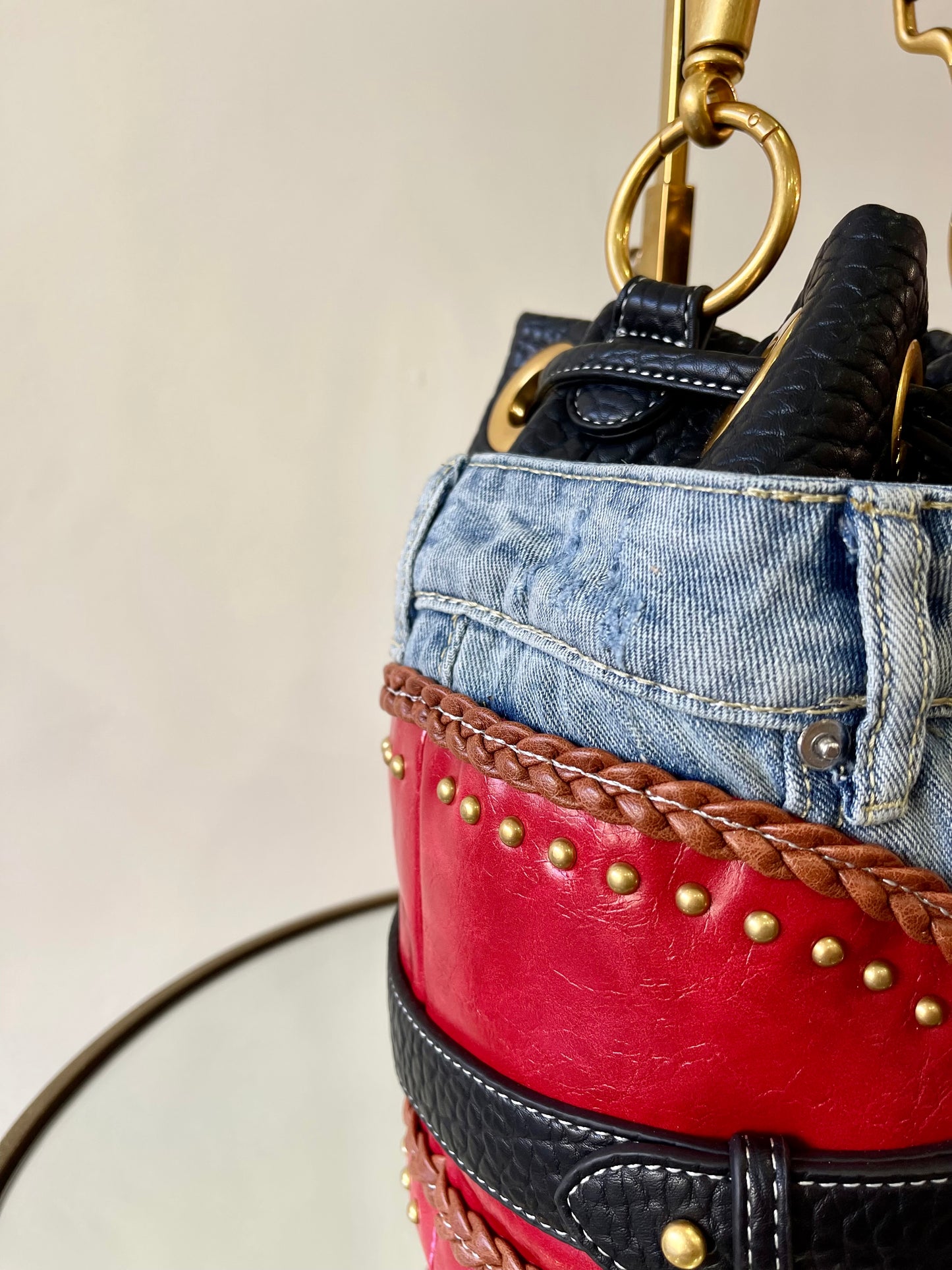 Jean bucket purse