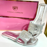 Silver eyeside sandal