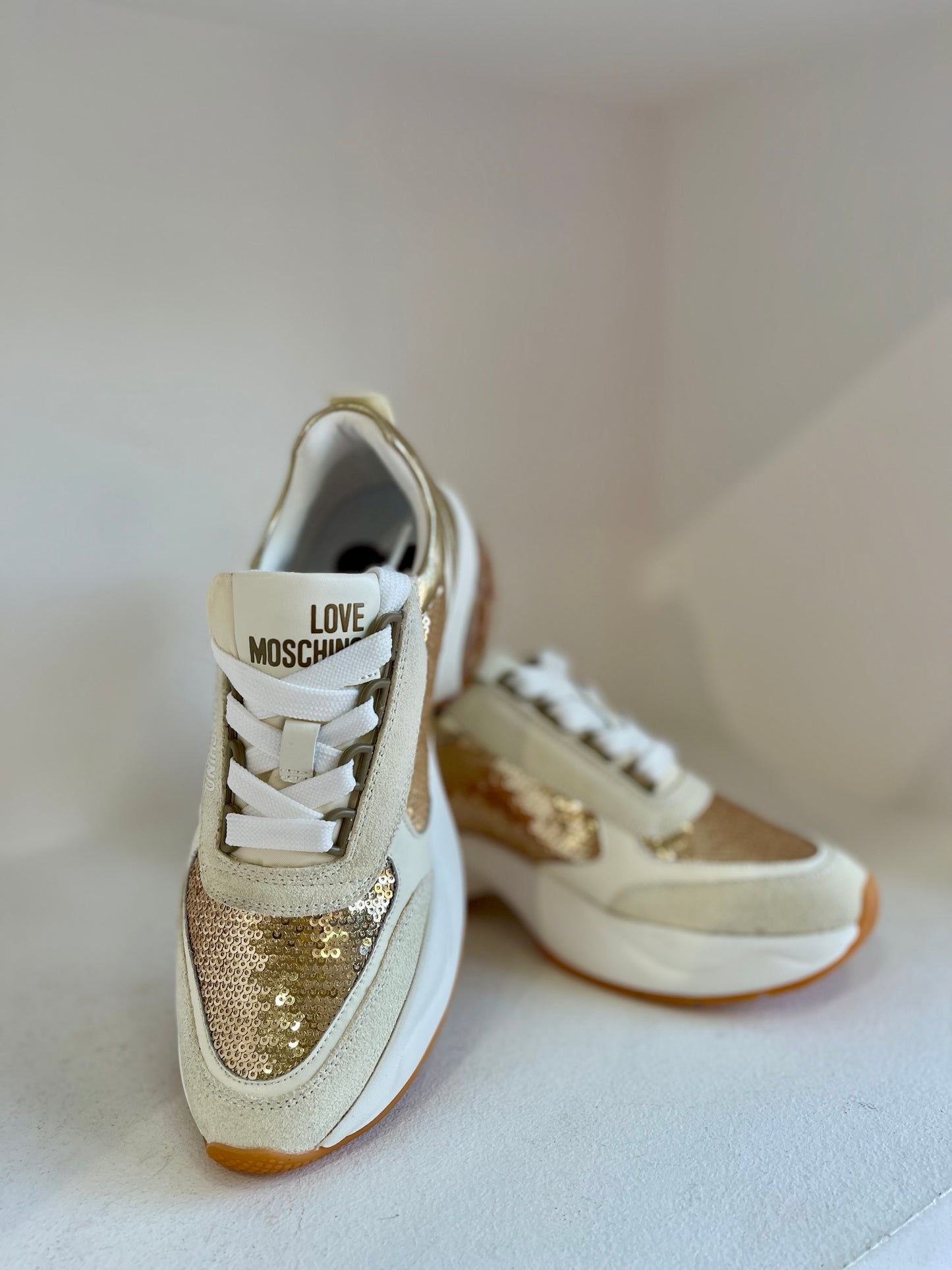 Logo-embroidered panelled sneakers