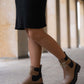 Brown ankle boots with maxi-logo