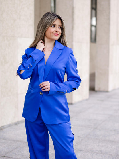 Pants suit blue