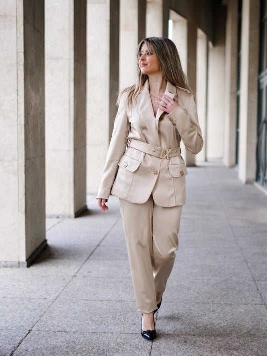 Gold pant suit