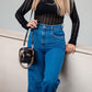 Calça Jeans Wide Leg Lisa Azul