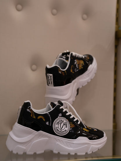 Black versace print sneaker