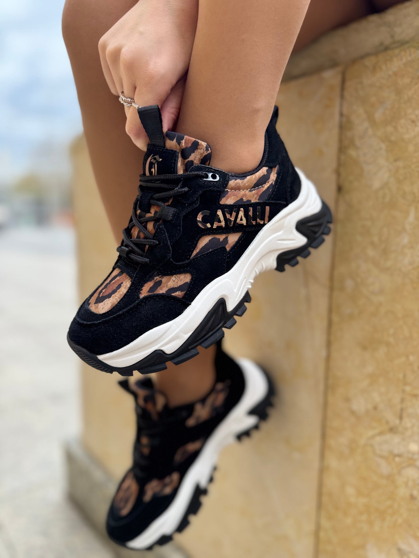 Animal print sneaker