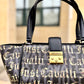 Gothic logo print bag