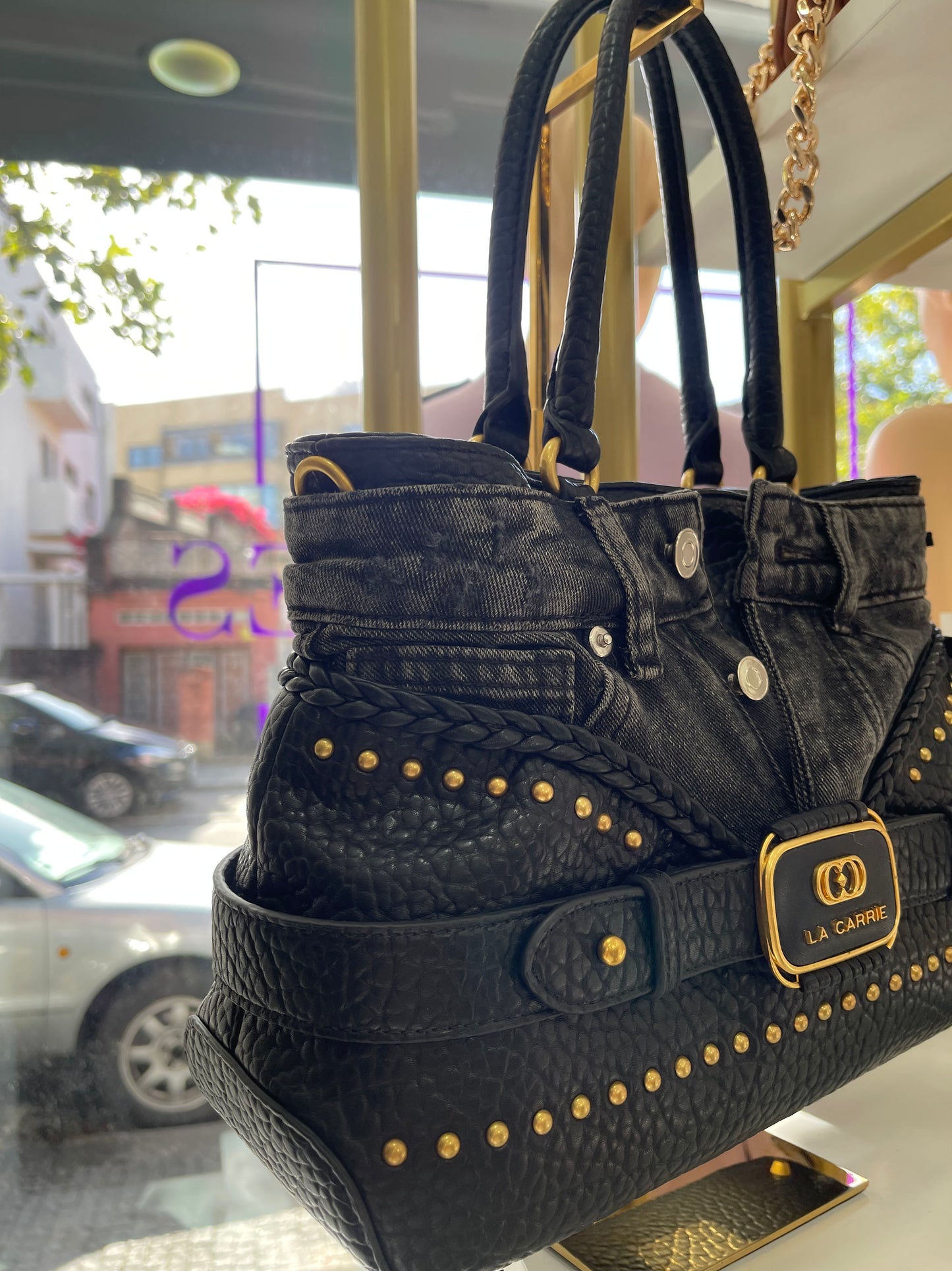 Black jeans bag