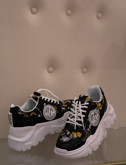 Black versace print sneaker