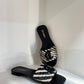 Zebra low sandal