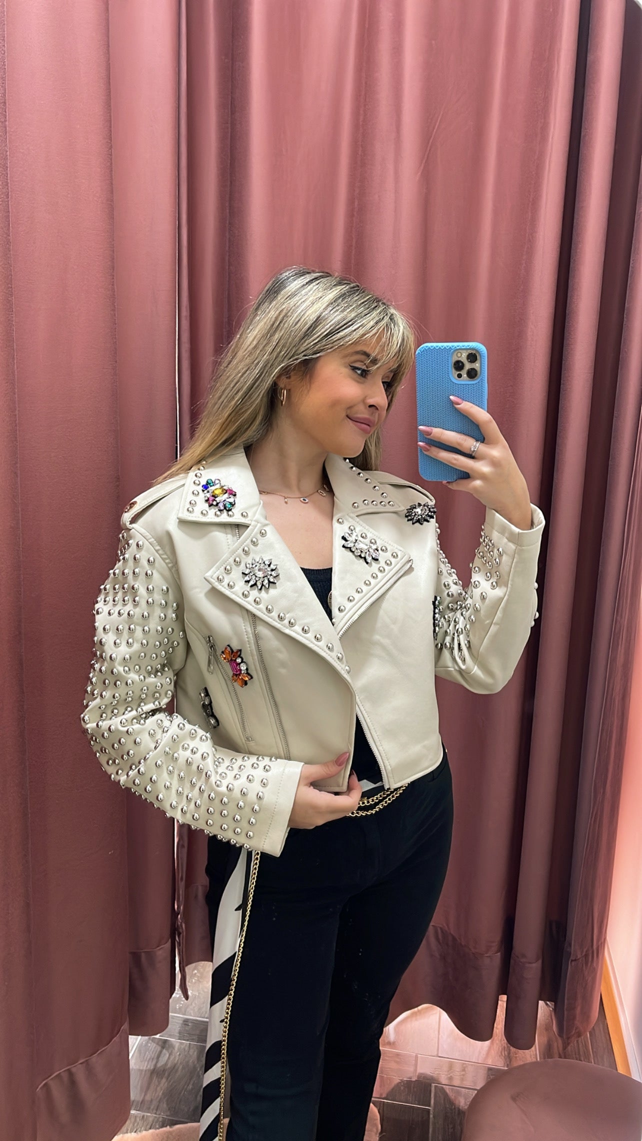 White leather jacket