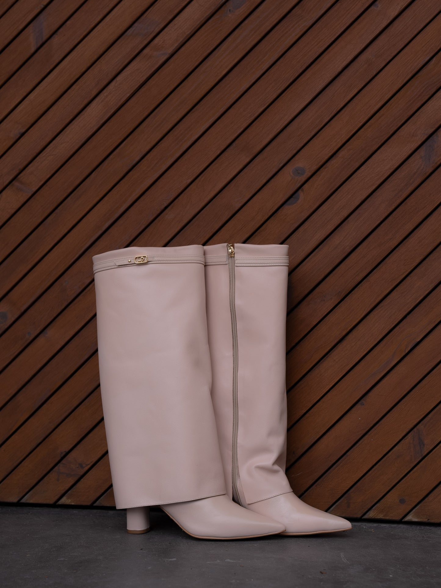 Bota couro  over boot