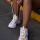 Yellow print sneaker