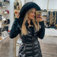 Faux fur hood vest