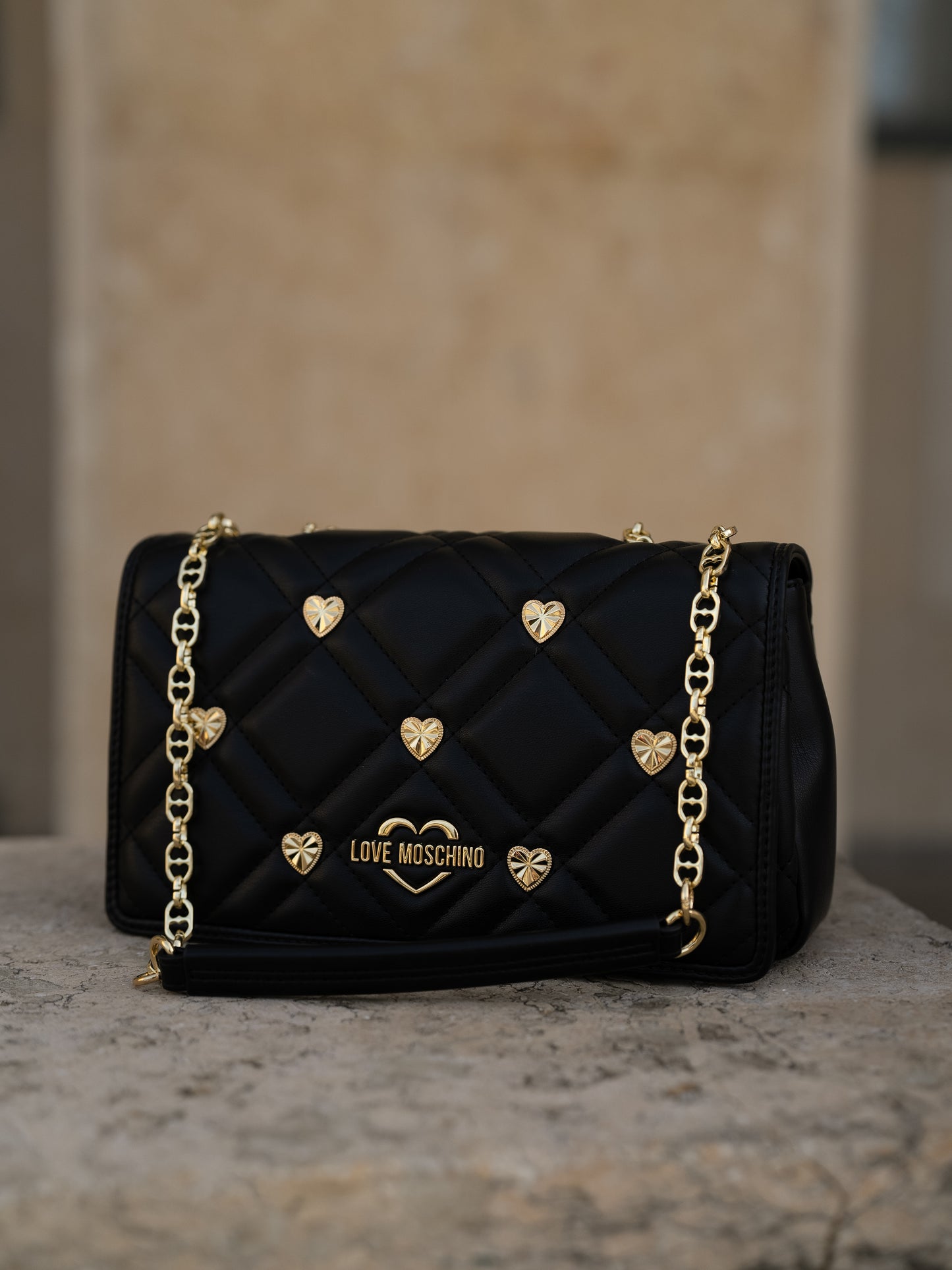 Gold heart purse