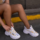 Yellow print sneaker