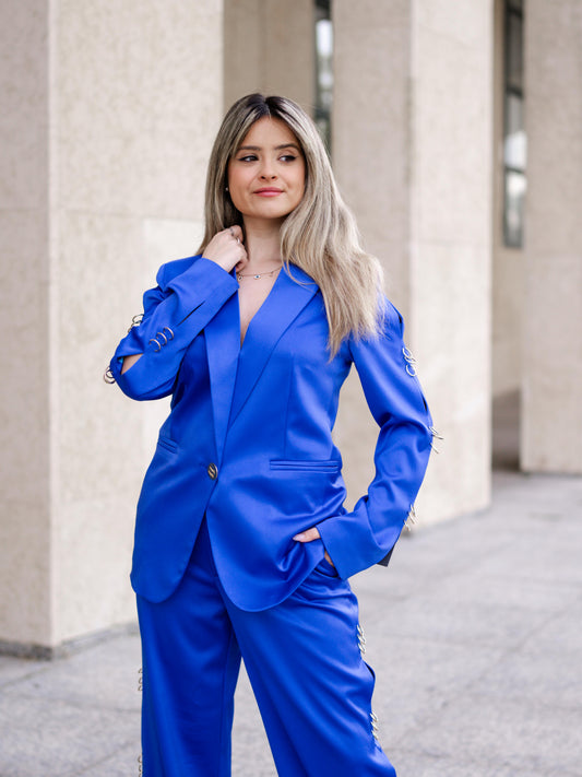 Pants suit blue