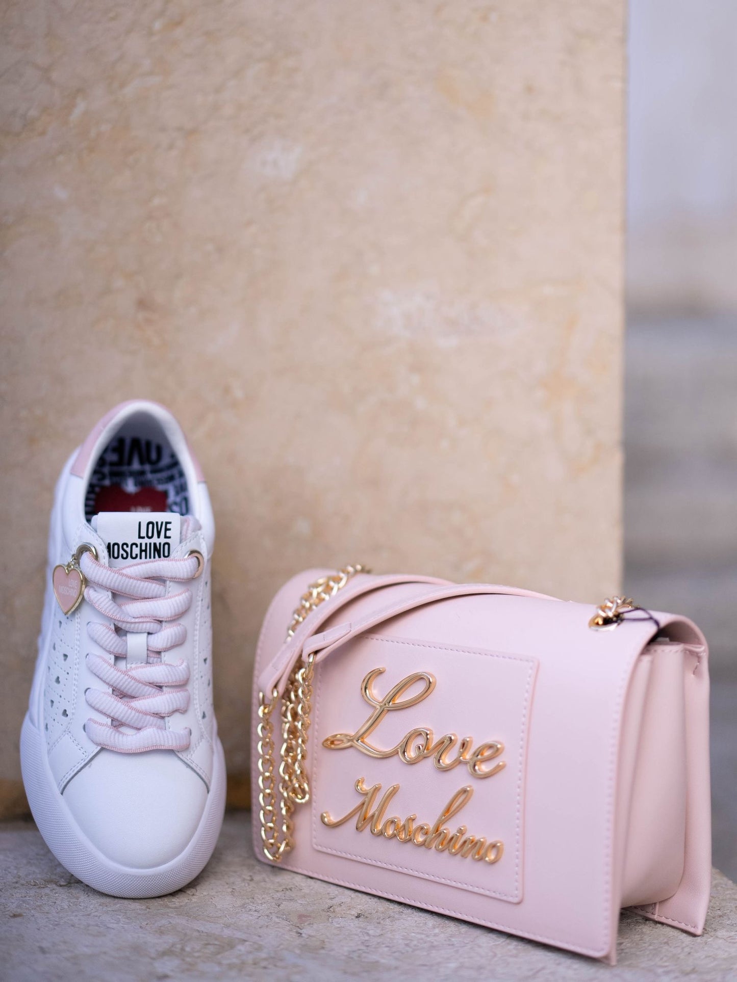 Pink heart sneaker