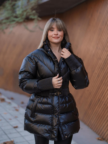 Black puffy coat