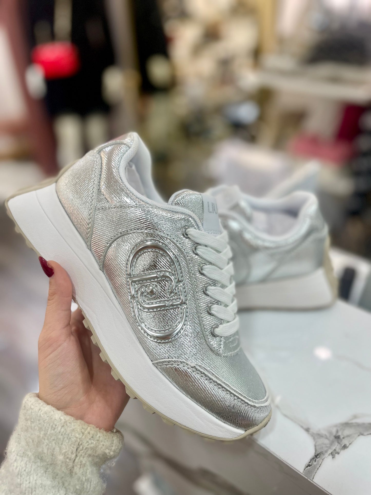 Silver sneaker